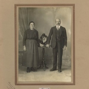 Retrato do matrimonio Manuela Márquez e Santos Besada Fontaíña