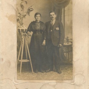 Retrato de Evaristo Rodríguez e a súa dona Peregrina Pérez